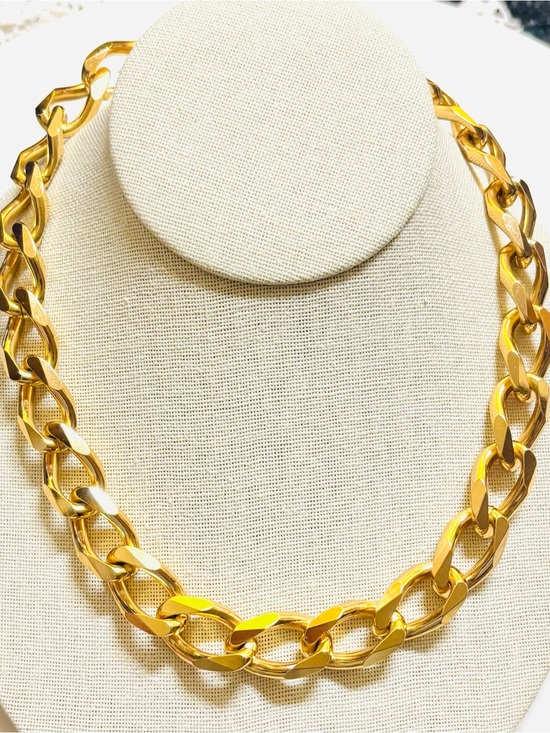 Dior Jewelry - Vintage Dior Gold Chunky Curb Link Necklace 1980s